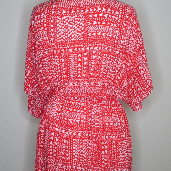 🍍Victoria Secret Robe Kimono Red w/Hearts & Dots - Picture 4 of 6